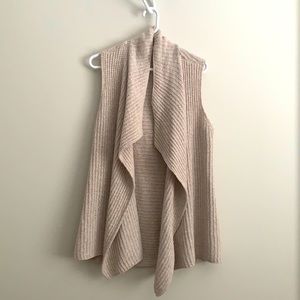 Loft Slevelesss Draped Cardigan